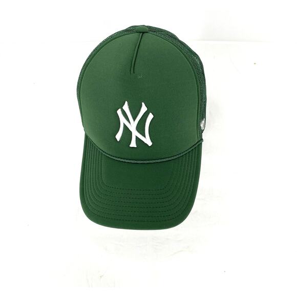 '47 Brand New York Yankees Green Trucker Hat Mesh Back Snap Back - Picture 2 of 8